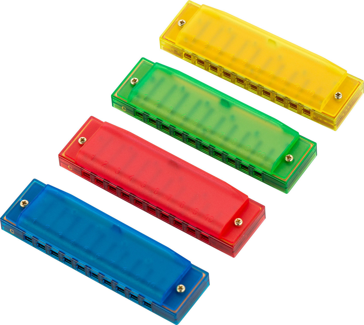 Hohner CCH48 Canister Display w/ 48 Translucent Harmonicas (CCH48) | Musician Madness
