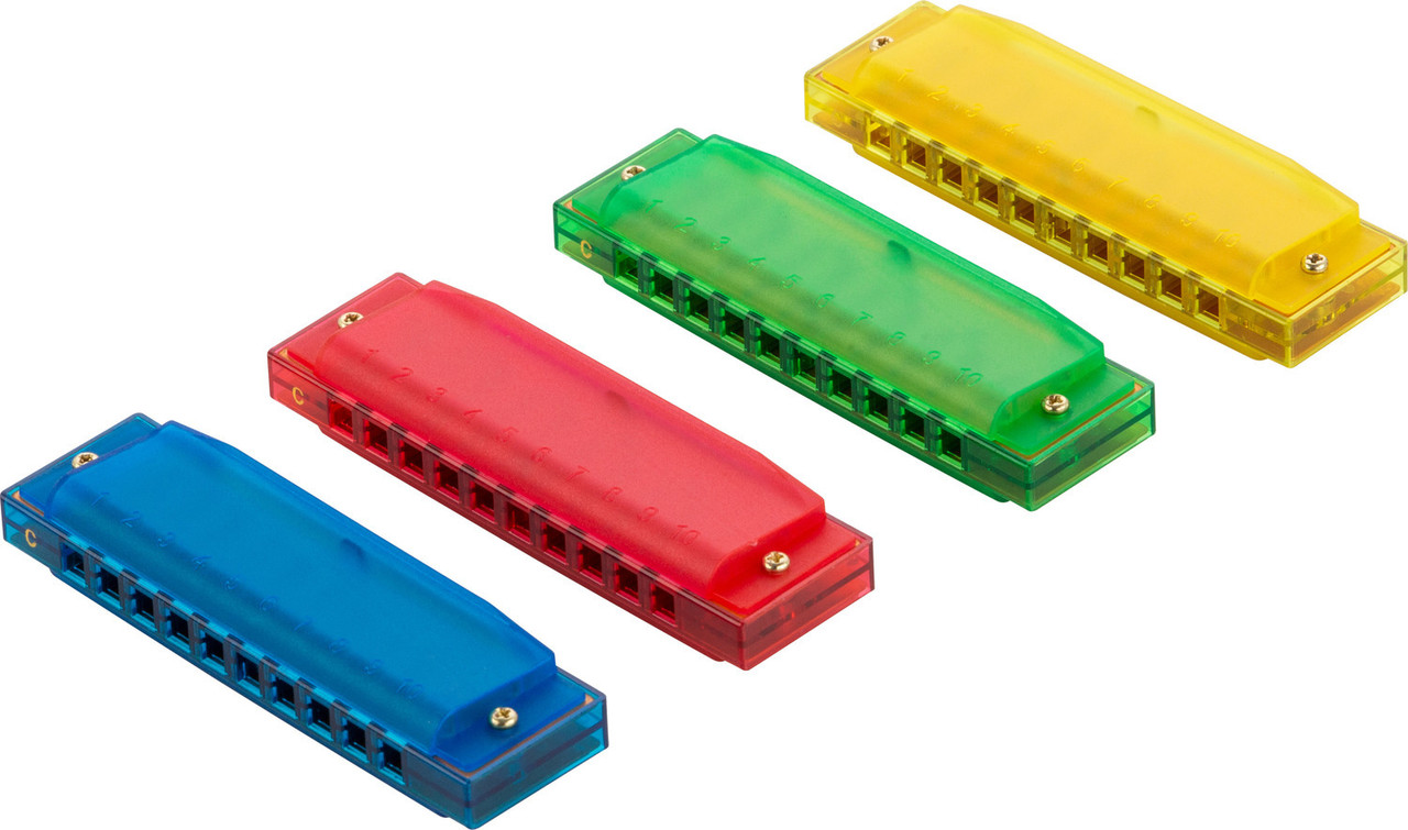 Hohner CCH48 Canister Display w/ 48 Translucent Harmonicas (CCH48) | Musician Madness