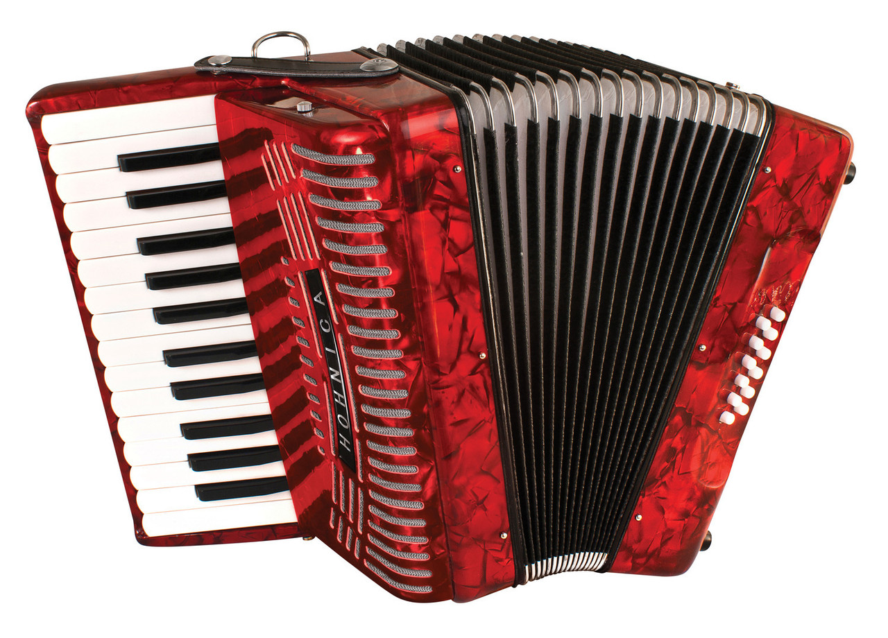 Hohnica 12 Bass Entry Level Piano Accordion - Pearl Red (1303-RED) | Musician Madness