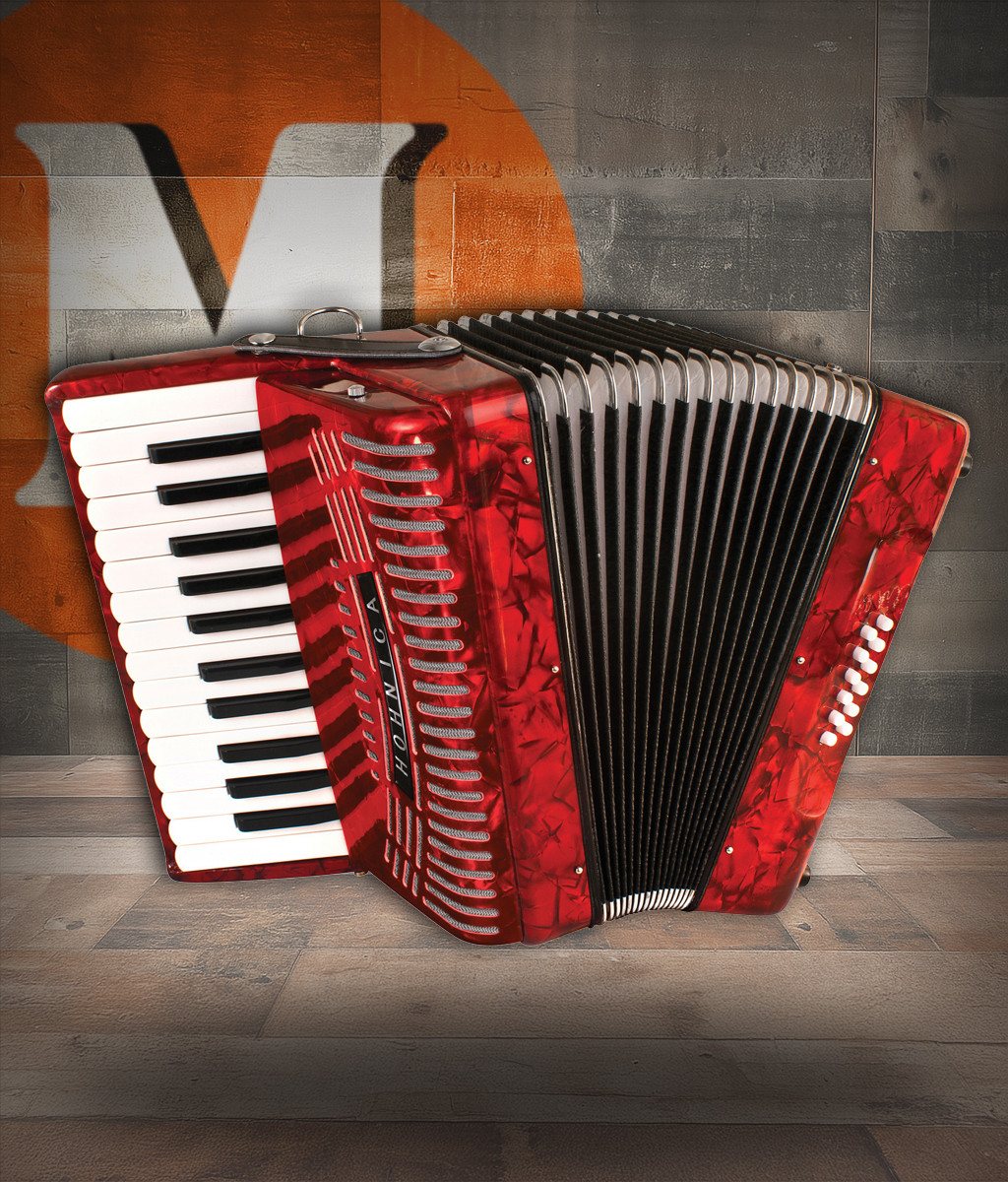 Hohnica 12 Bass Entry Level Piano Accordion - Pearl Red (1303-RED