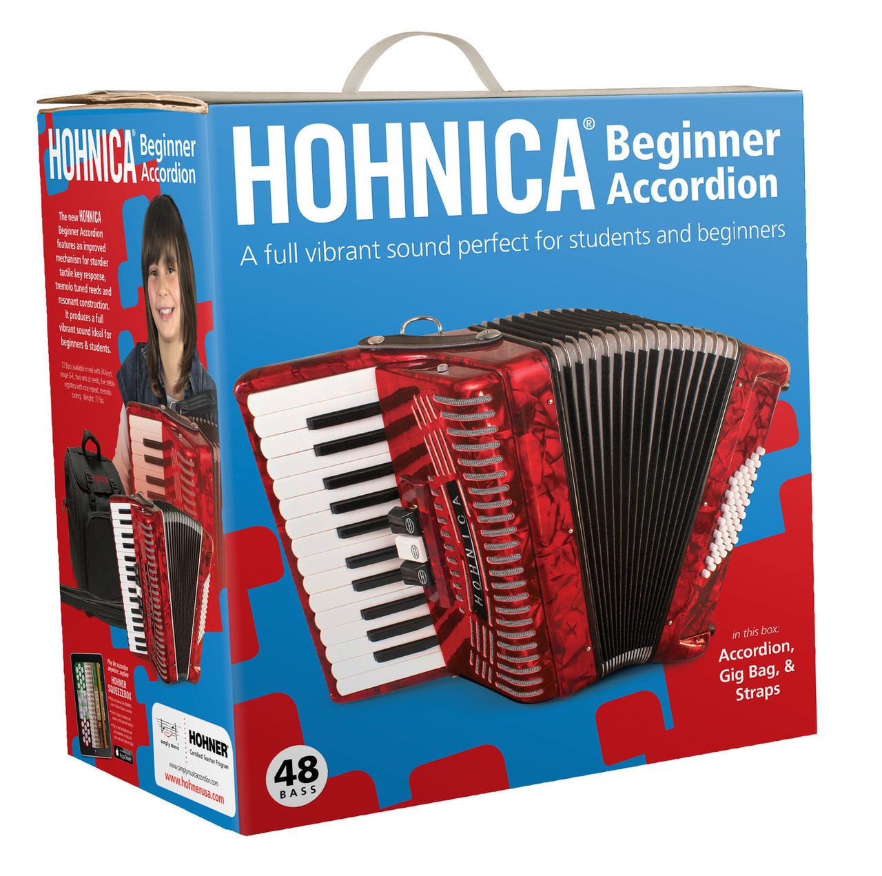 綴 「liner notes」自主制作 CD ピアノポストロック 残響レコード Hohnica 48-Bass Entry-Level Piano Accordion - Pearl Red (1304-RED