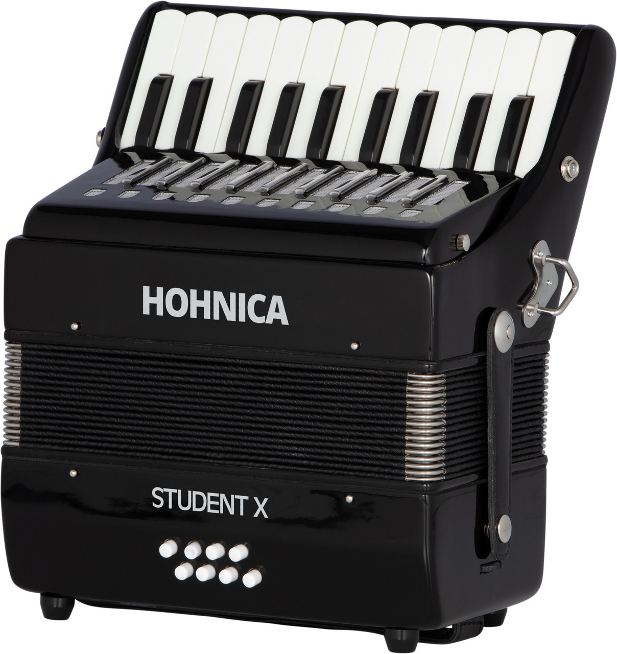 Hohnica 8 Bass Student X Piano Accordion - Black (STUX) | Musician