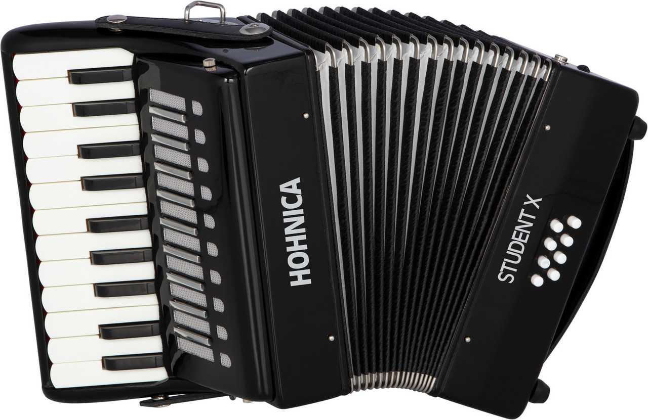 Hohnica 8 Bass Student X Piano Accordion - Black (STUX) | Musician