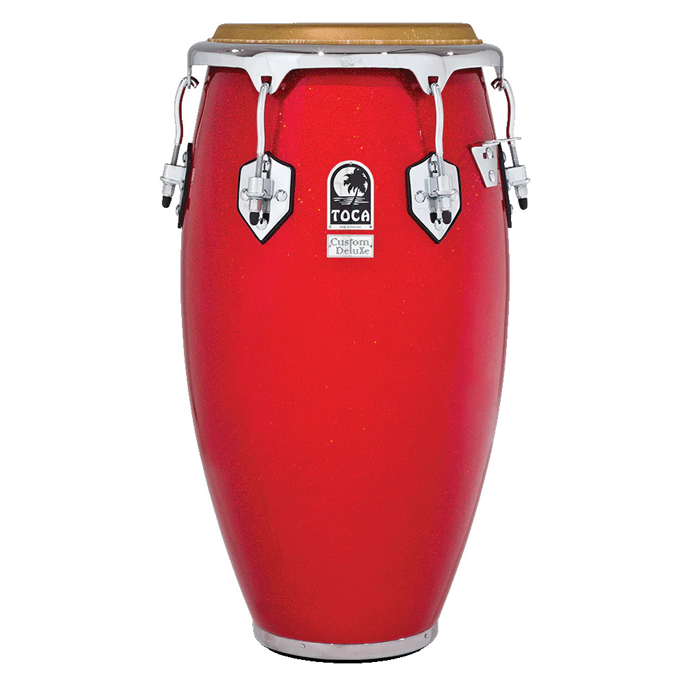 Toca Custom Deluxe Fiberglass Conga, 11-3/4" - Red (4611-3/4FR) | Musician Madness