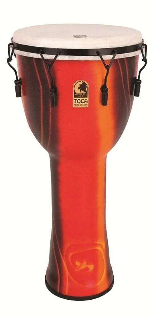 Toca Freestyle Mechanically Tuned Djembe, 14" - Bali Red (SFDMX-14RPB) | Musician Madness