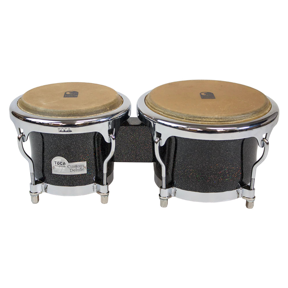 Toca Custom Deluxe Bongos - Black Sparkle (4600-BKS) | Musician Madness