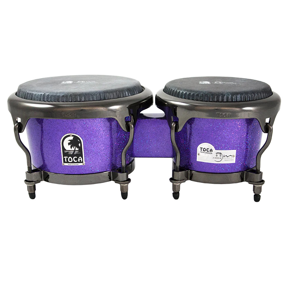 Toca Jimmie Morales Signature Bongos, Purple Sparkle (5100-FPS) | Musician Madness