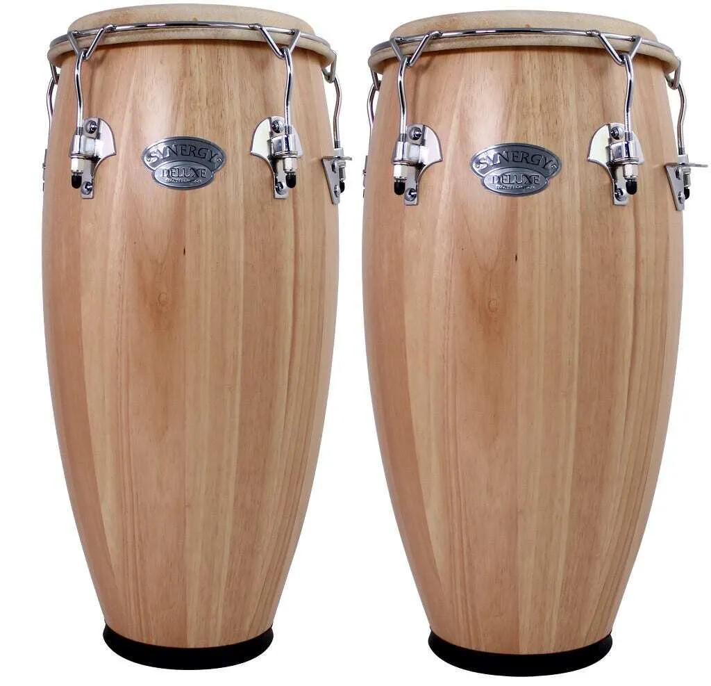 Toca Synergy Deluxe 10"/11" Conga Set with Basket Stands - Natural (2350-N) | Musician Madness