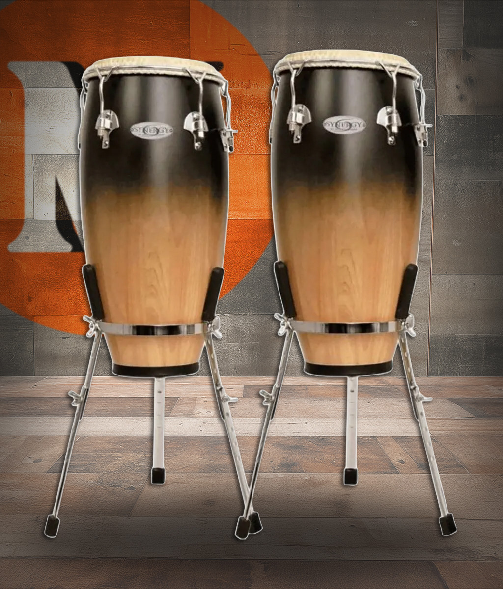 Toca Synergy Deluxe 10"/11" Conga Set with Basket Stands - Coffee Fade (2350-CF) | Musician Madness