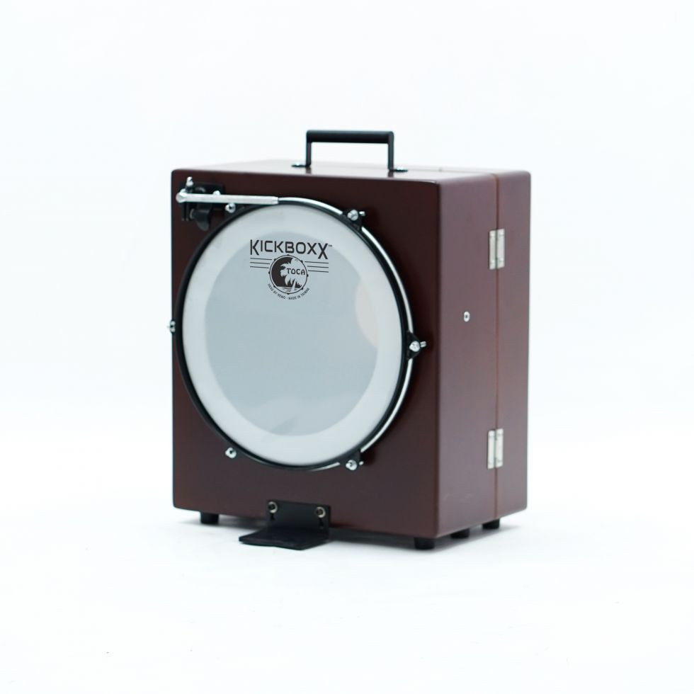 Toca KickBoxx Suitcase Drum Set with 10" Snare, 10" Tom and Accessory Rods (TKSDS) | Musician Madness
