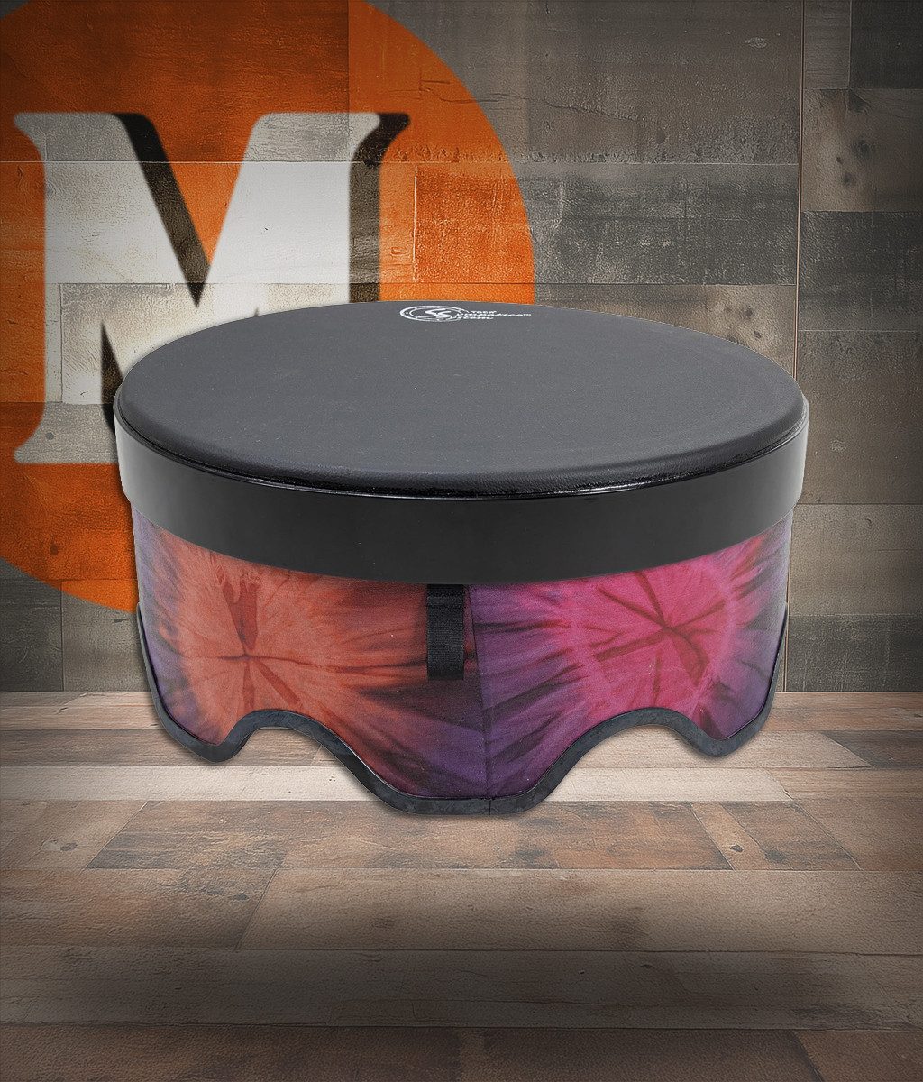 Toca Sympatico Gathering Drum, 8" Tall x 18" Diameter, Pretuned Synthetic Leather Head - Woodstock Purple (TSSGD-18WPS-SLP) | Musician Madness