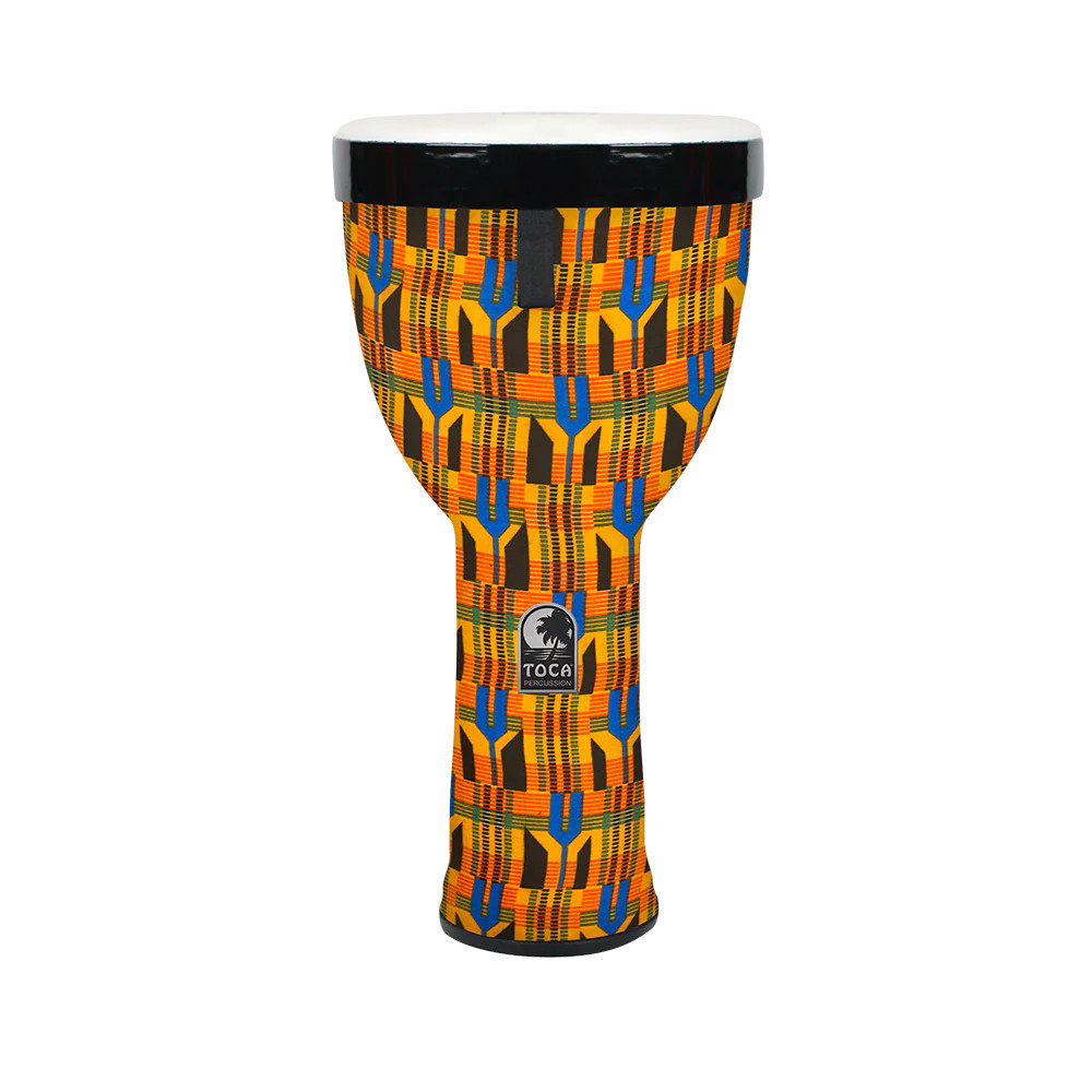 Toca Sympatico Nesting 12" Djembe, Pretuned Fiber - Kente Cloth (TSSND-12K-FP) | Musician Madness