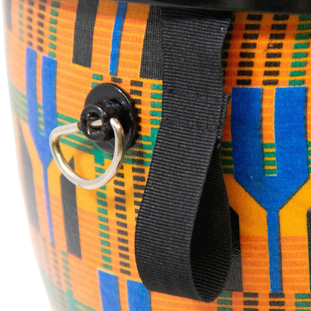 Toca Sympatico Nesting Djembe Set of 3, 8"/10"/12", Tunable Fiber - Kente Cloth (TSSND-3PCK-FT) | Musician Madness
