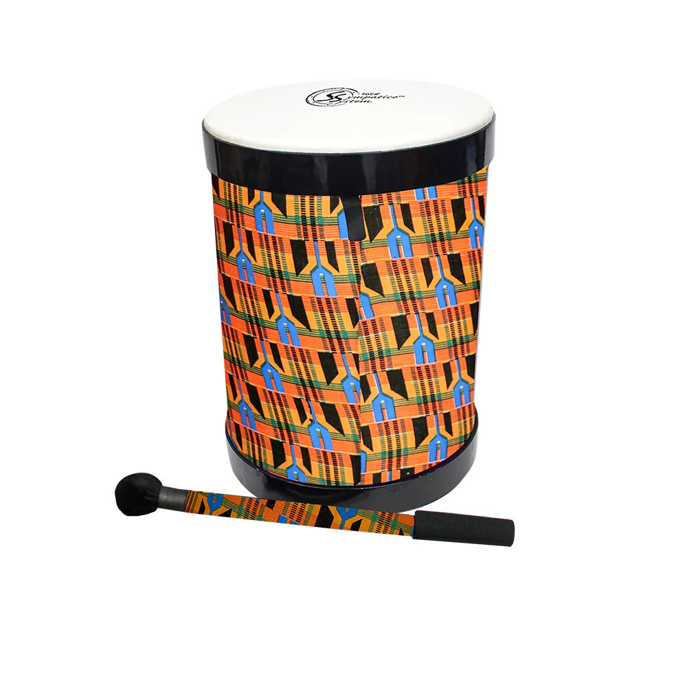 Toca Sympatico Nesting 12" Djun-Djun, Pretuned Fiber with Dot - Kente Cloth (TSSNDD-12K-FDP) | Musician Madness