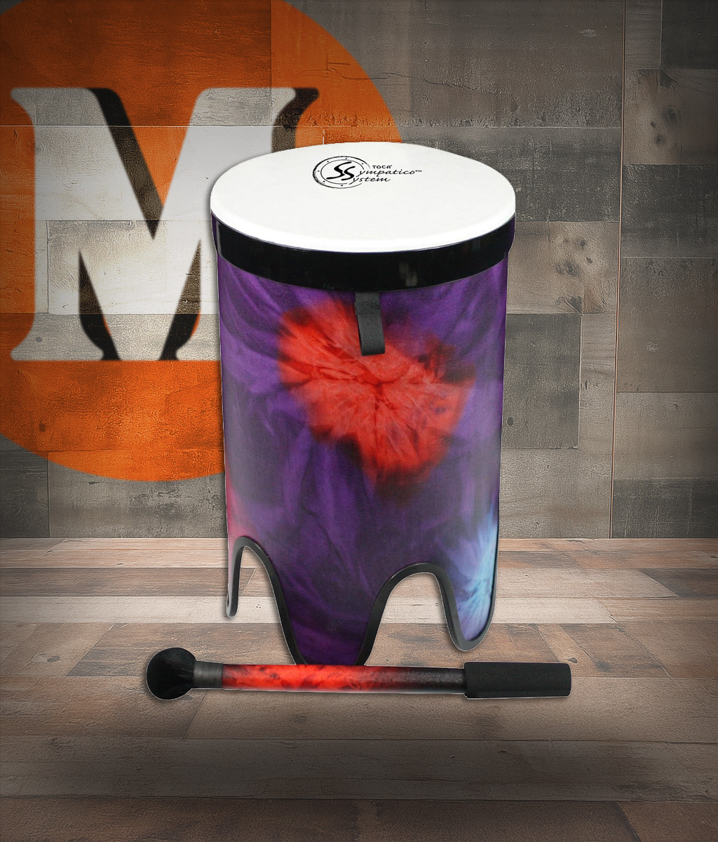 Toca Sympatico Nesting 12" Tom-Tom, Pretuned Fiber with Dot - Woodstock Purple (TSSNT-12WP-FDP)