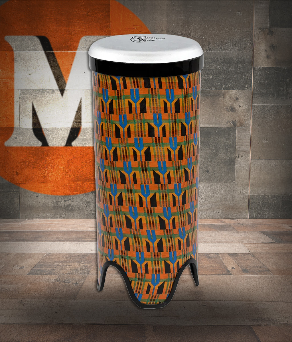 Toca Sympatico 10" Tubadora, Tunable Fiber Head - Kente Cloth (TSSTB-10K-FT) | Musician Madness