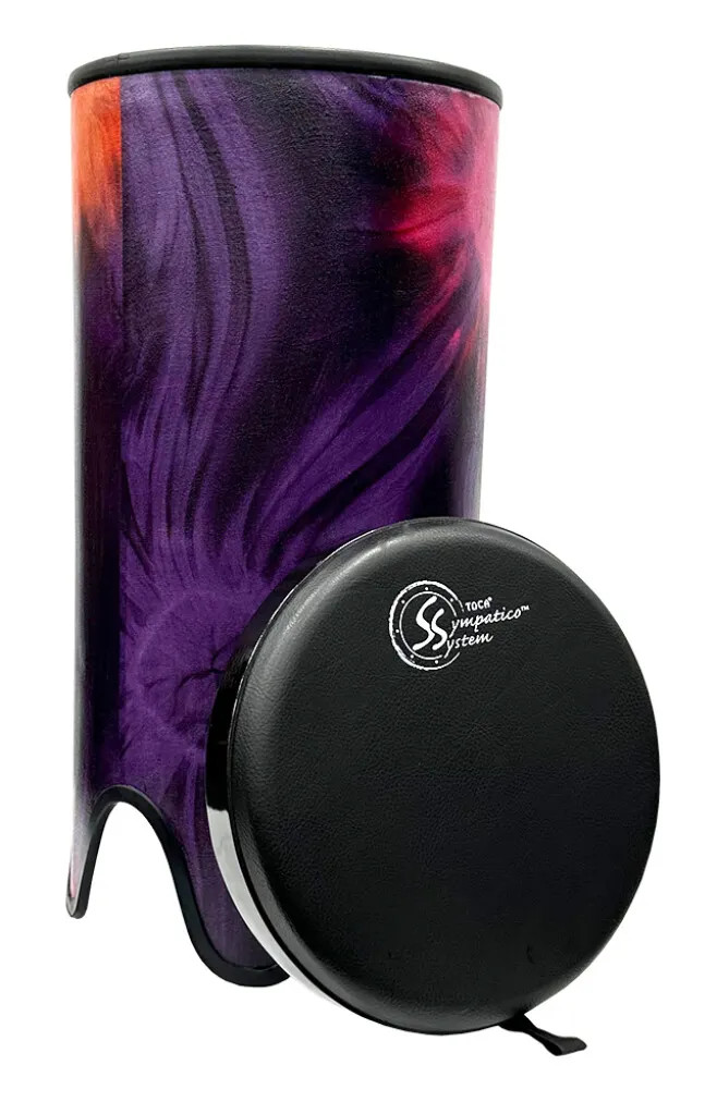 Toca Sympatico 12" Tubadora, Tunable Synthetic Leather Head - Woodstock Purple (TSSTB-12WP-SLT)