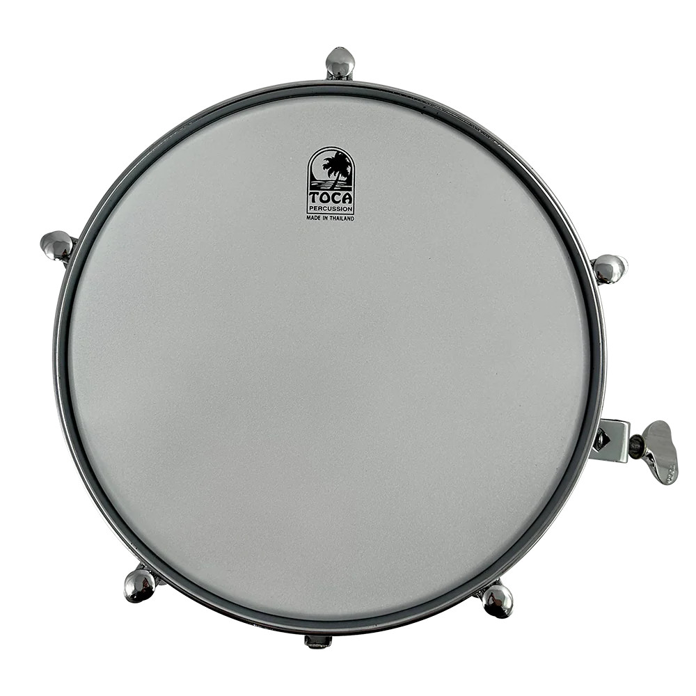Toca Drumset Timbale with Snares, 4" x 12" Stainless Steel Shell (T-412-SS) | Musician Madness