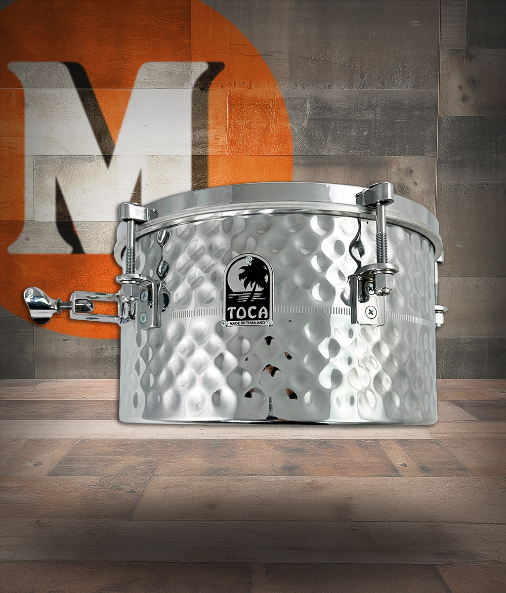 Toca Drumset Timbale with Snares, 7" x 12" Hand-Hammered Shell (T-712-HH) | Musician Madness