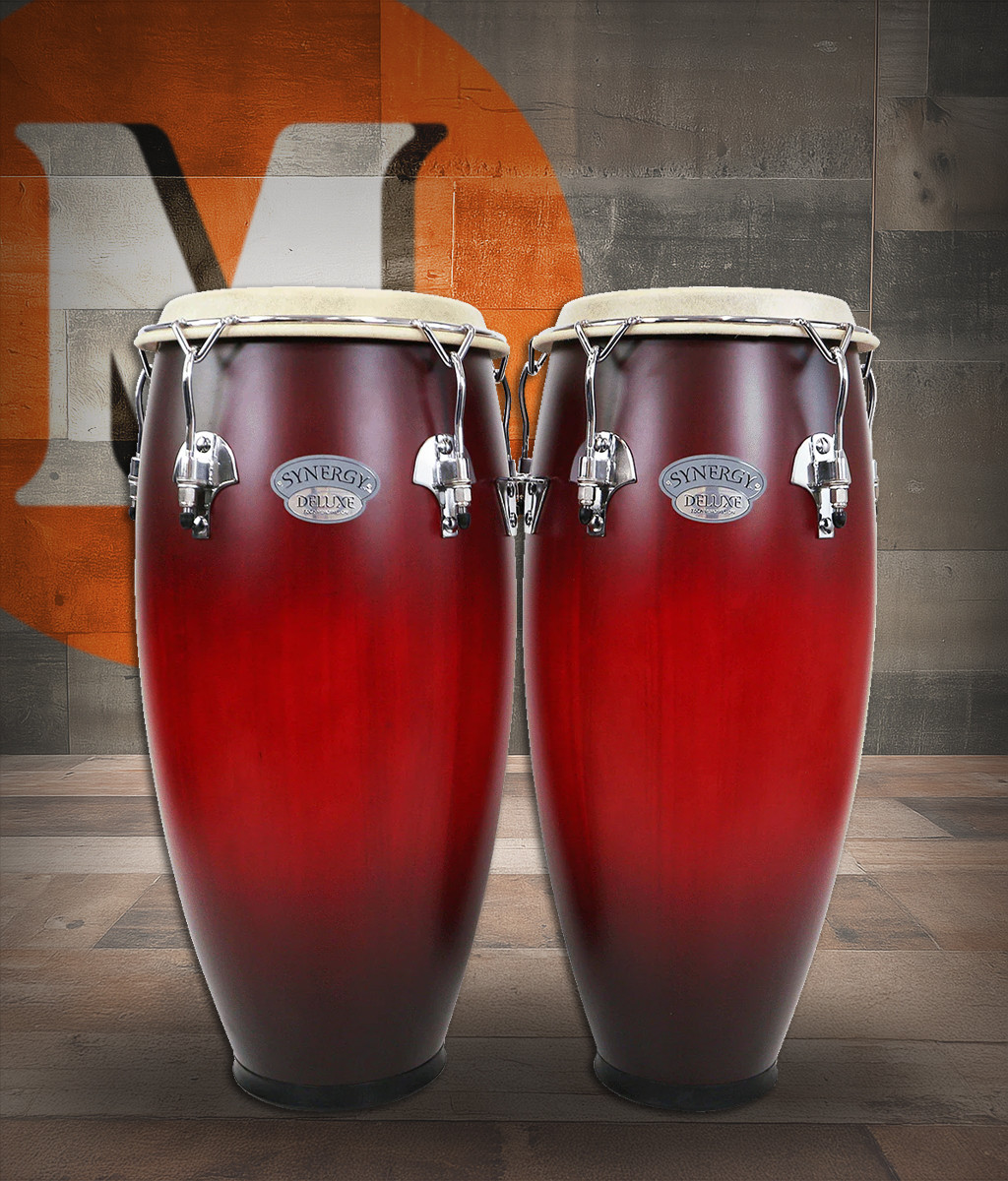 Toca Synergy Deluxe 10"/11" Conga Set with Basket Stands - Wine Burst Matte (2350-WB) | Musician Madness