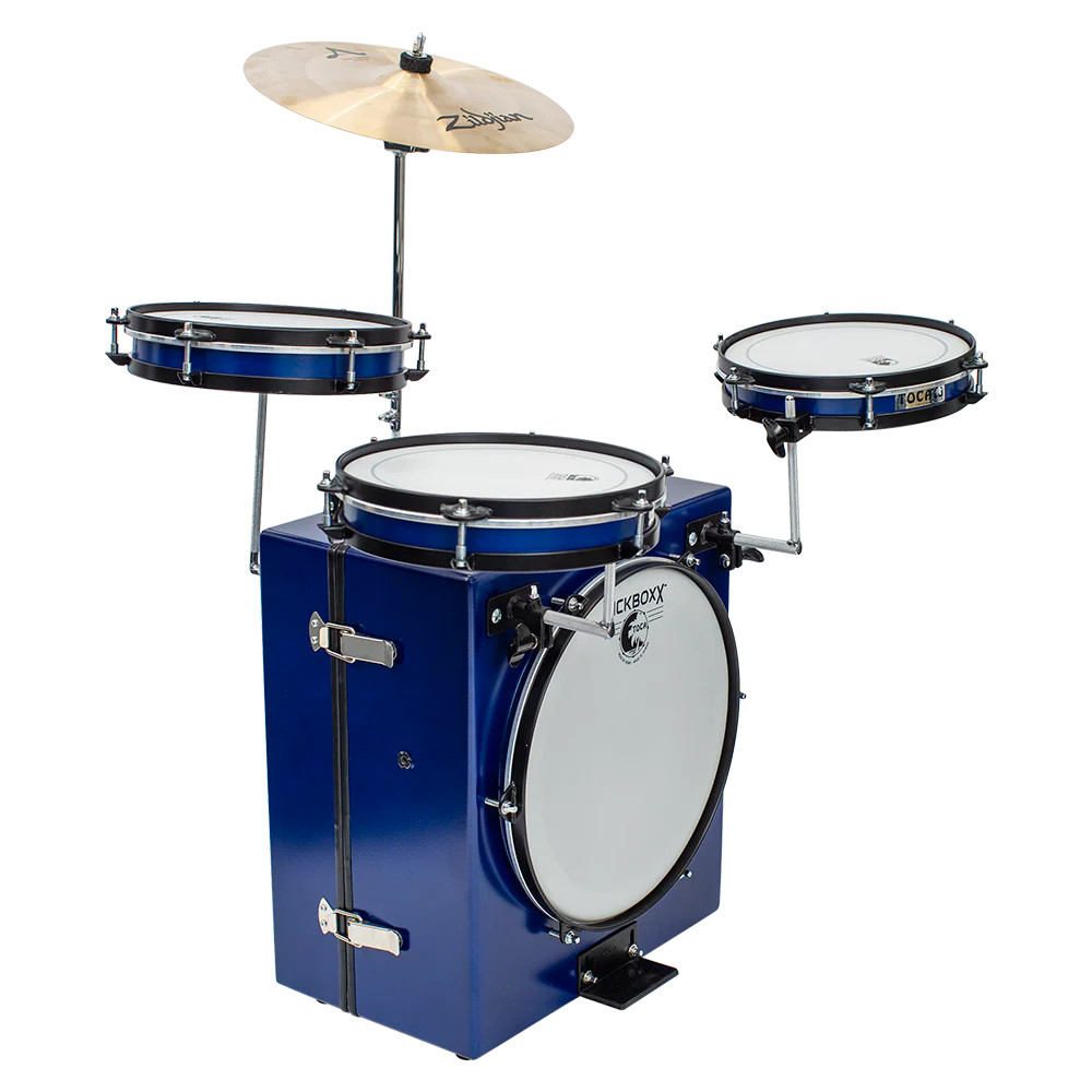 Toca KickBoxx Pro Suitcase Drum Set - Blue (TKSDS-PRO-BL)