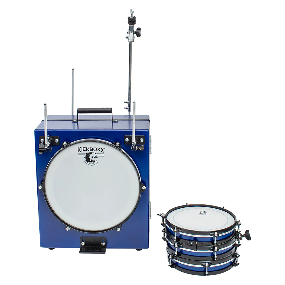 Toca KickBoxx Pro Suitcase Drum Set - Blue (TKSDS-PRO-BL) | Musician Madness
