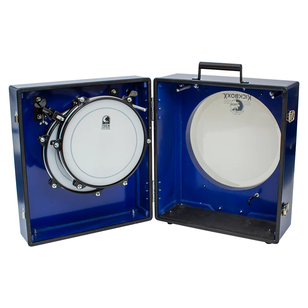 Toca KickBoxx Pro Suitcase Drum Set - Blue (TKSDS-PRO-BL) | Musician Madness