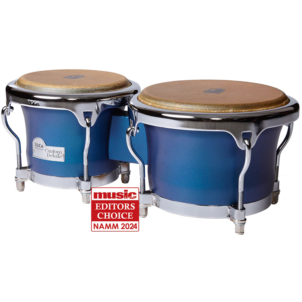 Toca Custom Deluxe Bongos - Matte Blue (4600-MB) | Musician Madness