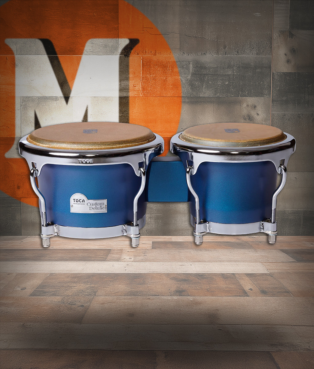 Toca Custom Deluxe Bongos - Matte Blue (4600-MB) | Musician Madness