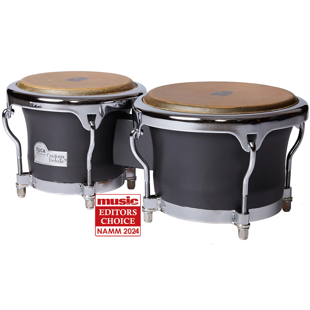 Toca Custom Deluxe Bongos - Matte Gray (4600-MG) | Musician Madness