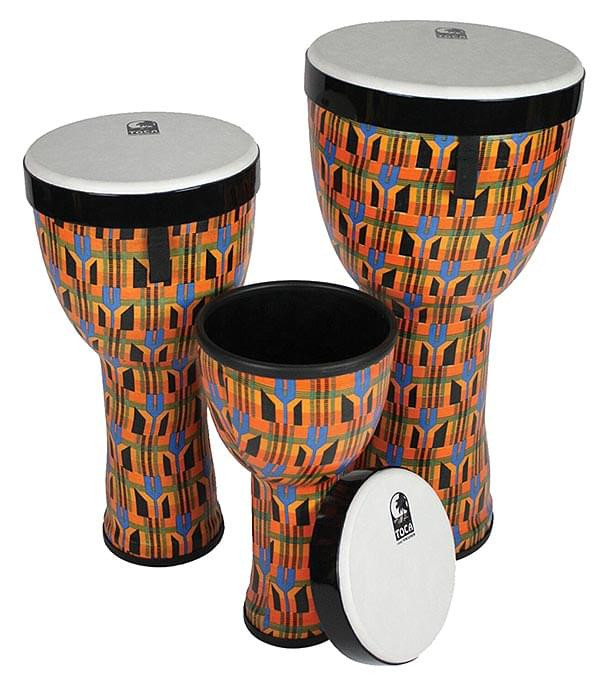 Toca Sympatico Nesting 10" Djembe, Pretuned Fiber - Kente Cloth (TSSND-10K-FP)