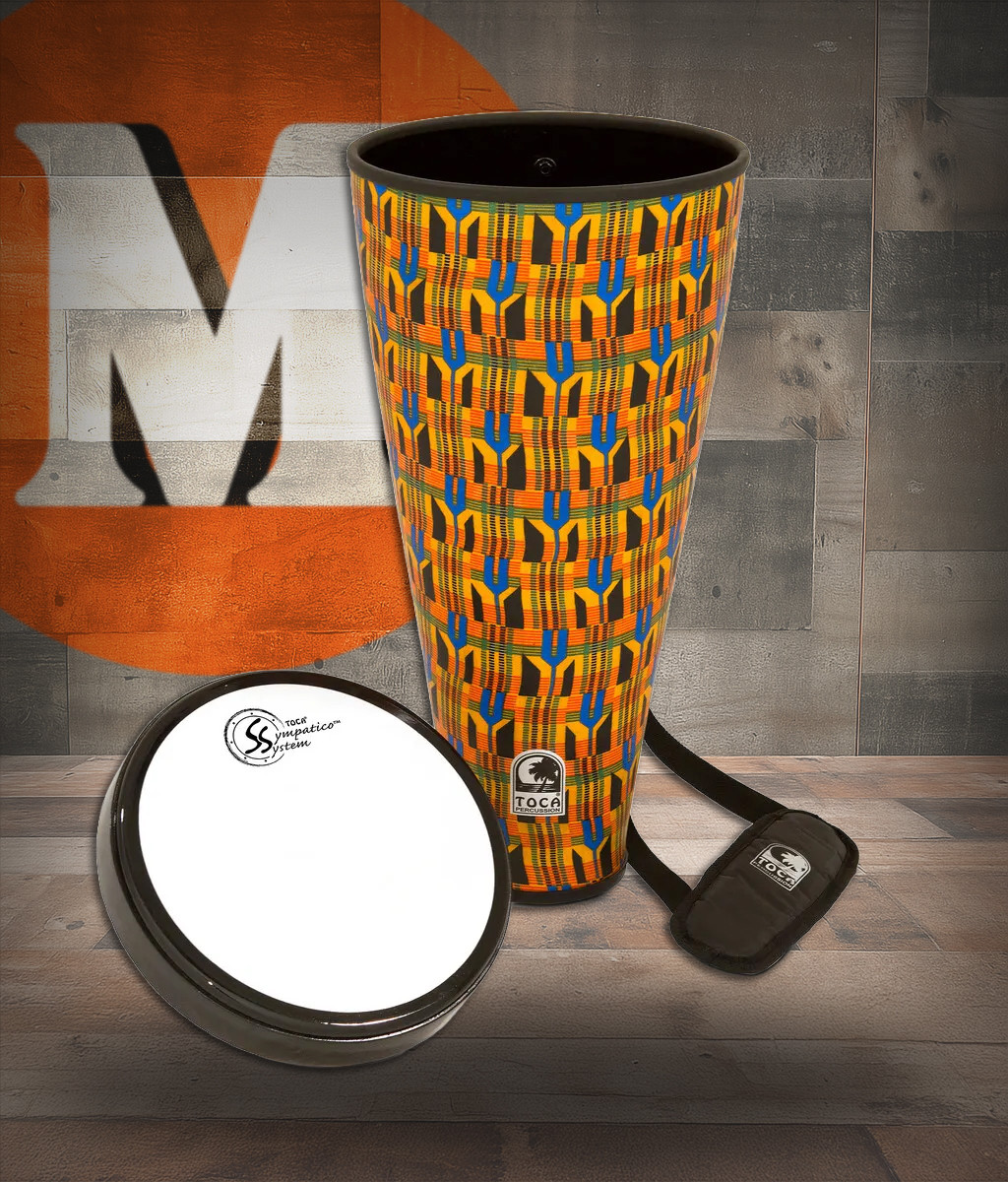 Toca Sympatico 10" Nesting Ashiko - Kente Cloth (TSSNA-10K-FP) | Musician Madness