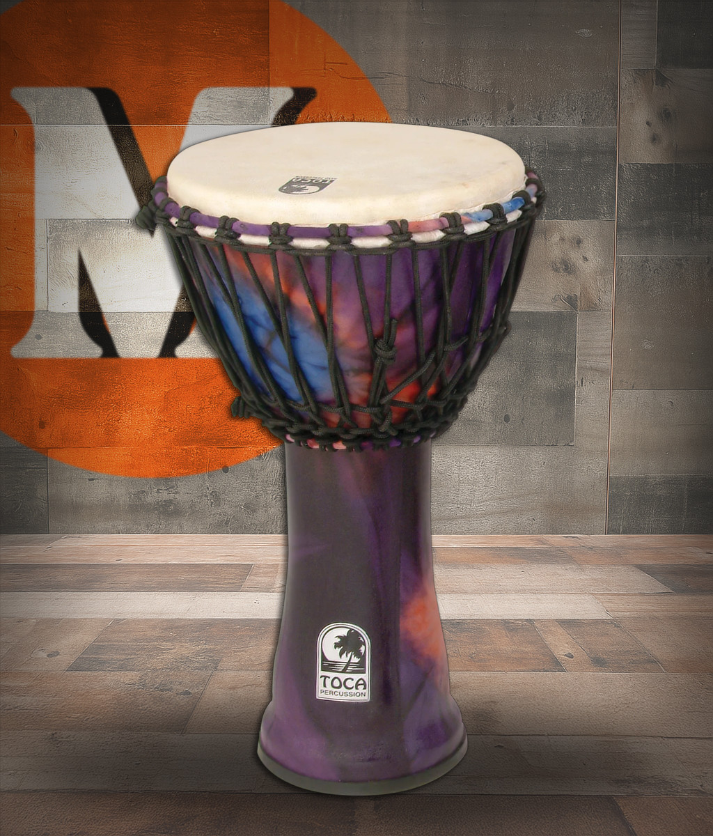 Toca Freestyle Rope-Tuned Djembe, 12" - Purple (SFDJ-12WP) | Musician Madness