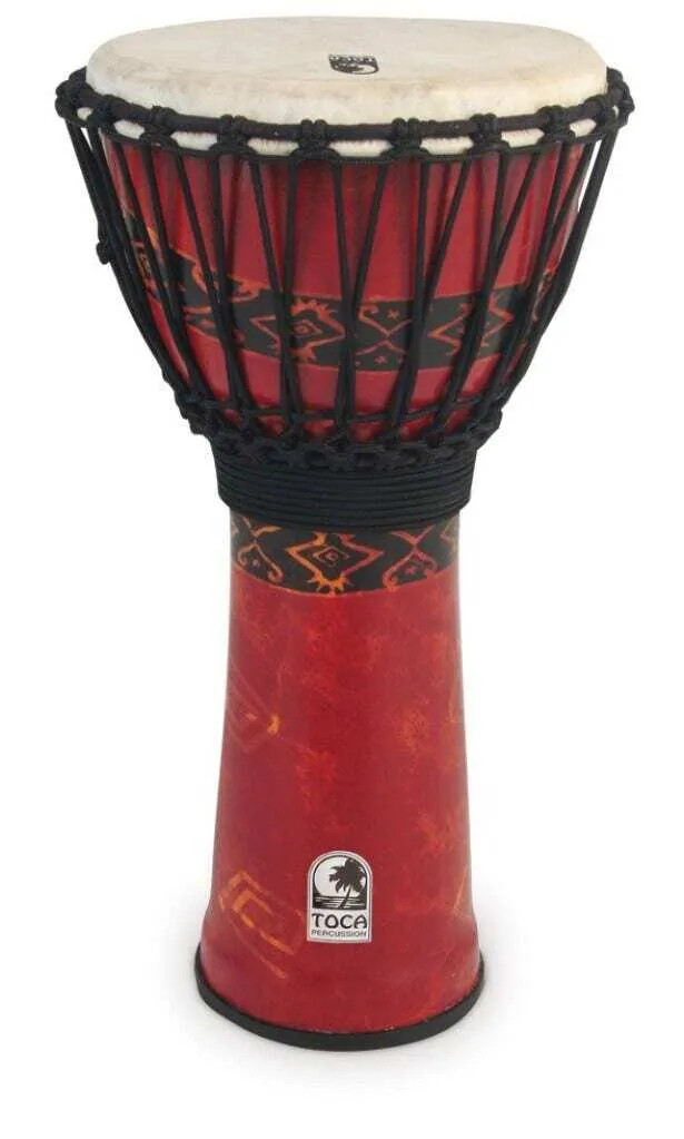 Toca Freestyle Rope-Tuned Djembe, 12" - Red (SFDJ-12RP) | Musician Madness