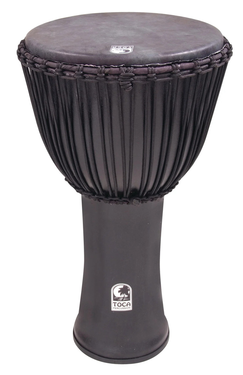 Toca Freestyle Rope-Tuned Djembe, 14" - Matte Grey Skies (SFDJ-14GS) | Musician Madness