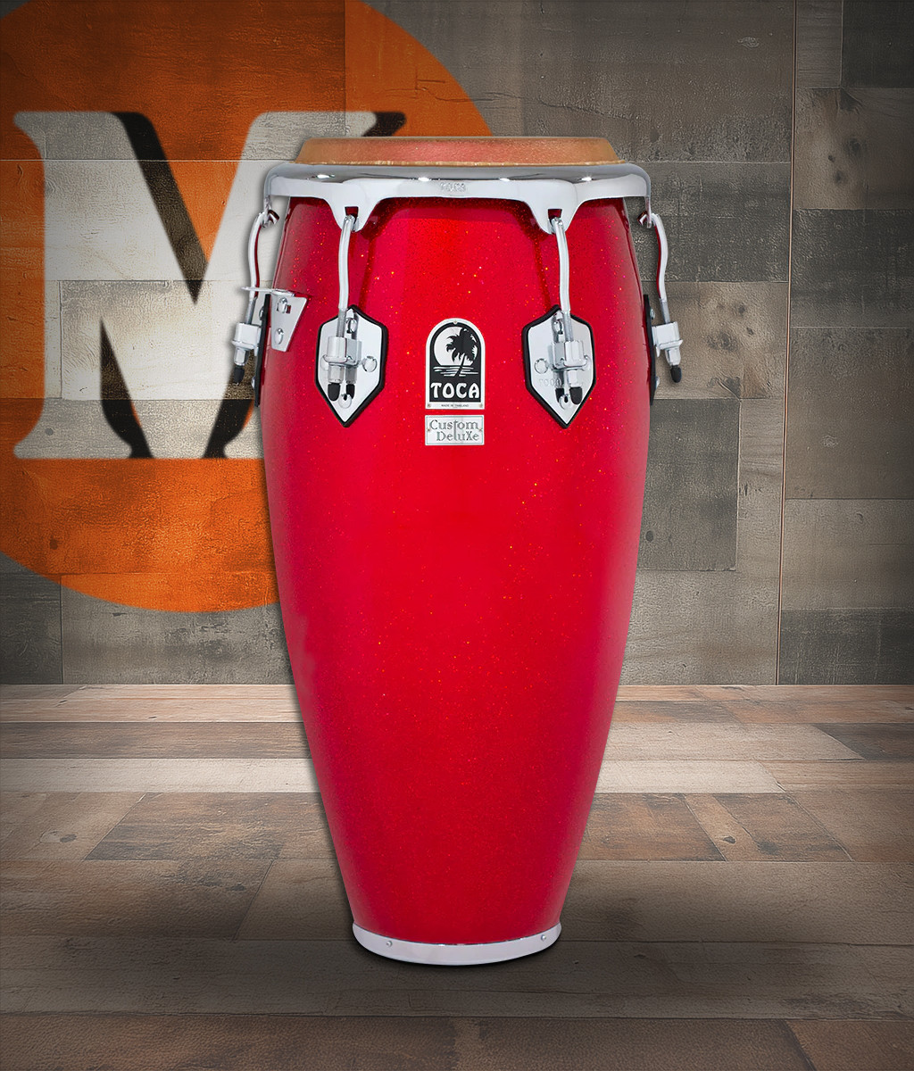 Toca Custom Deluxe Fiberglass Quinto, 11" - Red (4611FR) | Musician Madness