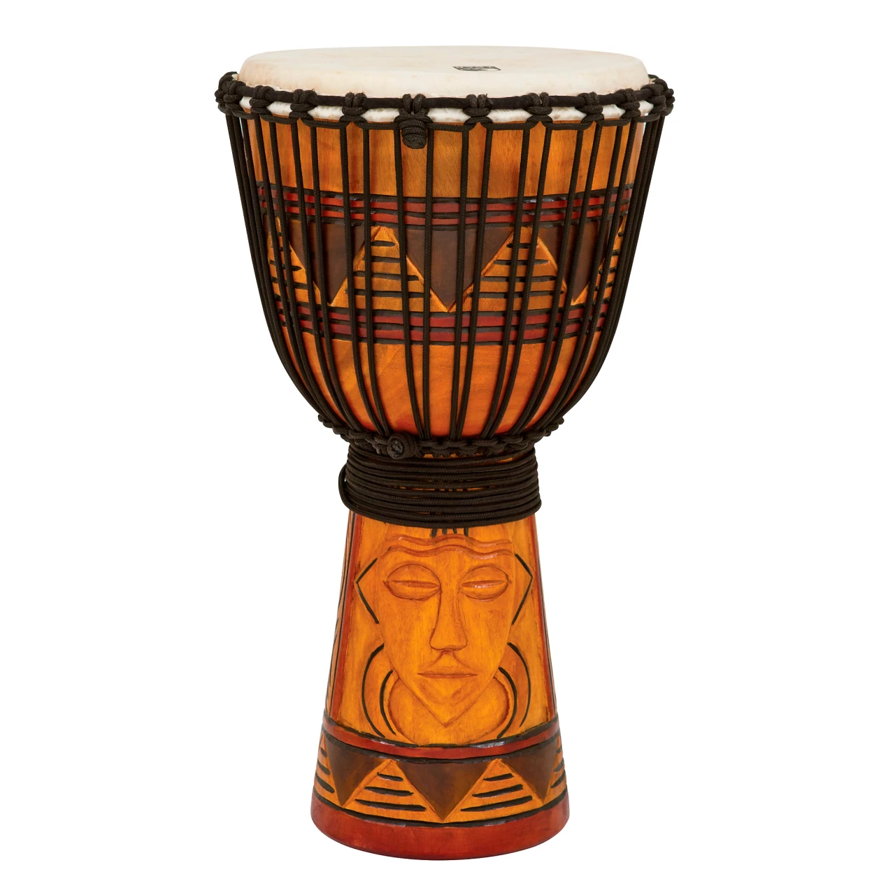 Toca Origins Wood Djembe, 12" - Tribal Mask (TODJ-12TM) | Musician Madness