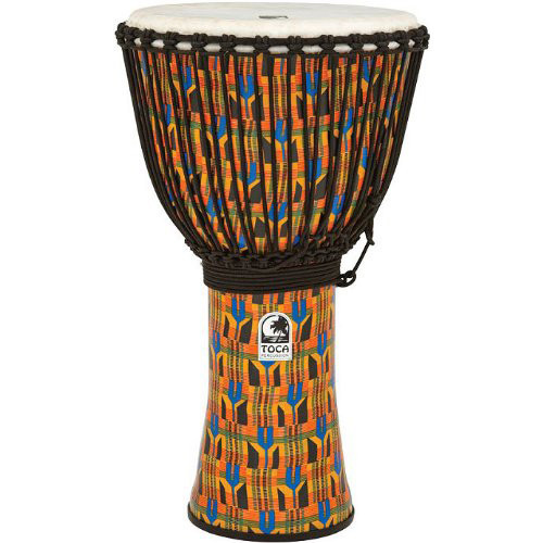 Toca Freestyle Rope-Tuned Djembe, 14" - Kente (SFDJ-14KB) | Musician Madness