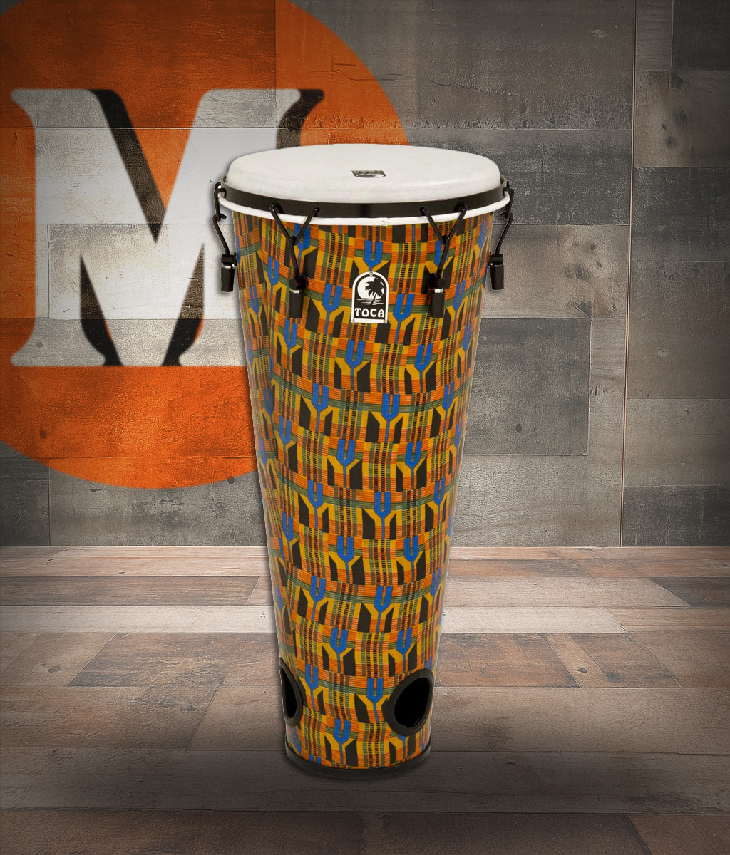 Toca Mechanical-Tuned Ashiko, 12" - Kente (TFA-12MK) | Musician Madness