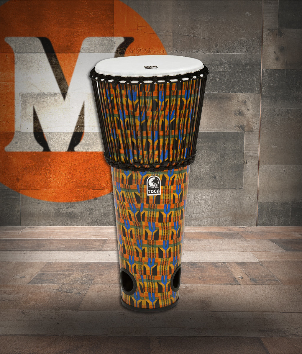Toca Rope-Tuned Ashiko, 12" - Kente (TFA-12RK) | Musician Madness