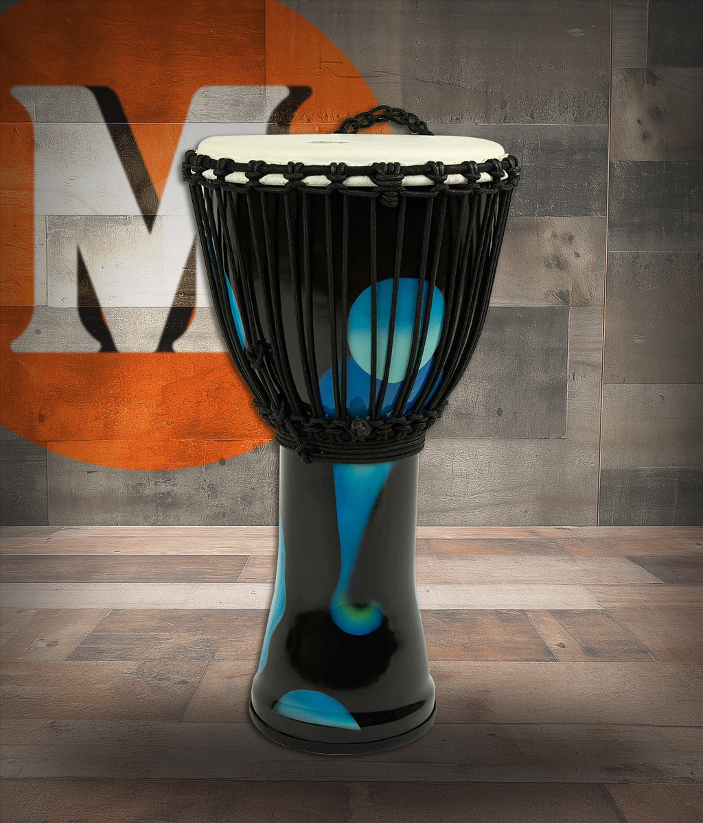 Toca 12" Blue Magma Freestyle Djembe, Rope-Tuned with Goatskin Head (SFMDJ-12BL)