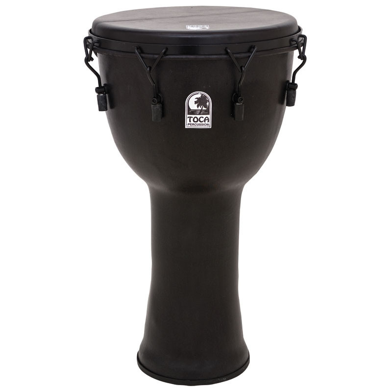 Toca Freestyle Mechanically Tuned Djembe, 12" - Black Mamba (SFDMX-12BM) | Musician Madness