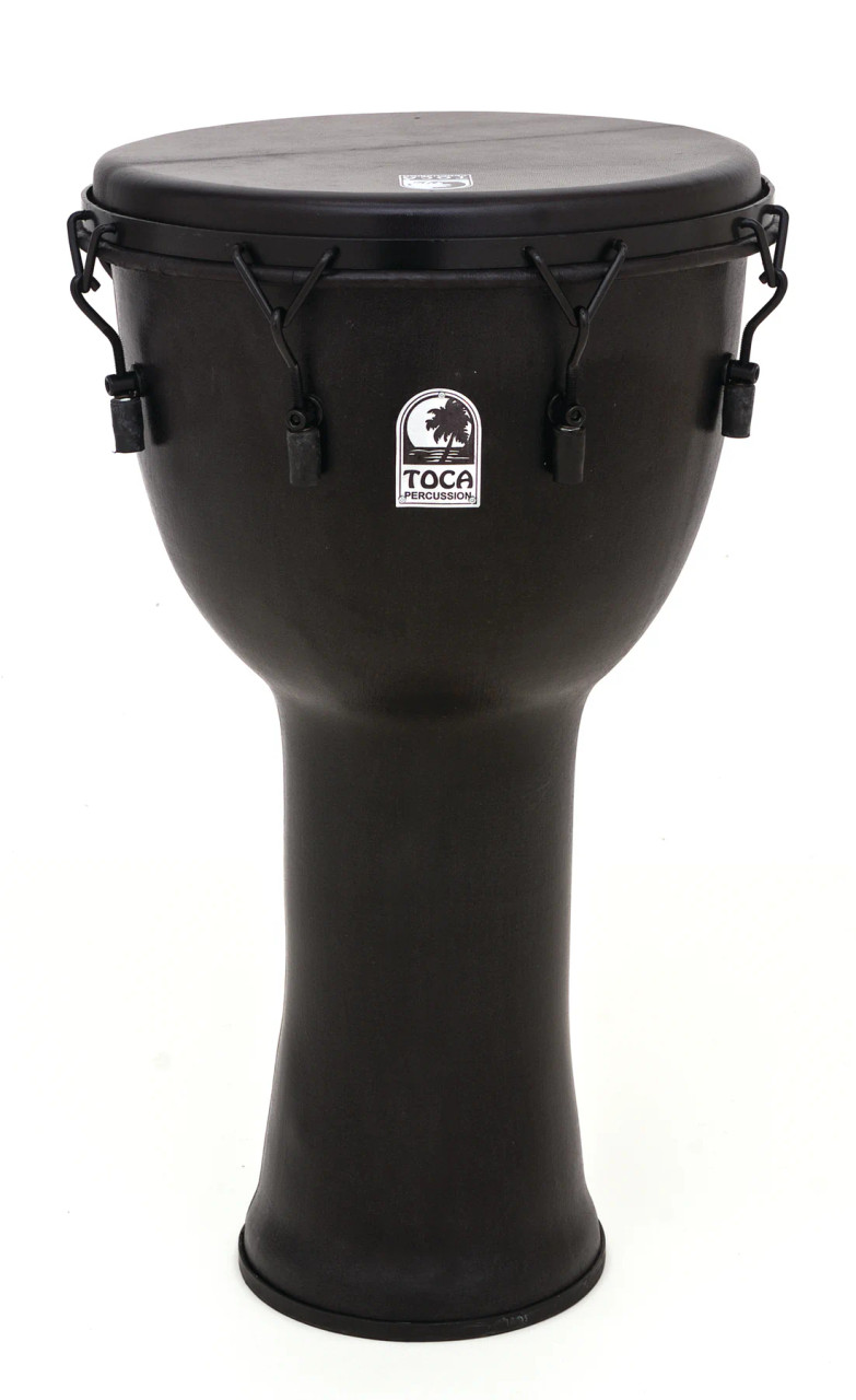 Toca Freestyle Mechanically Tuned Djembe, 14" - Black Mamba (SFDMX-14BMB) | Musician Madness