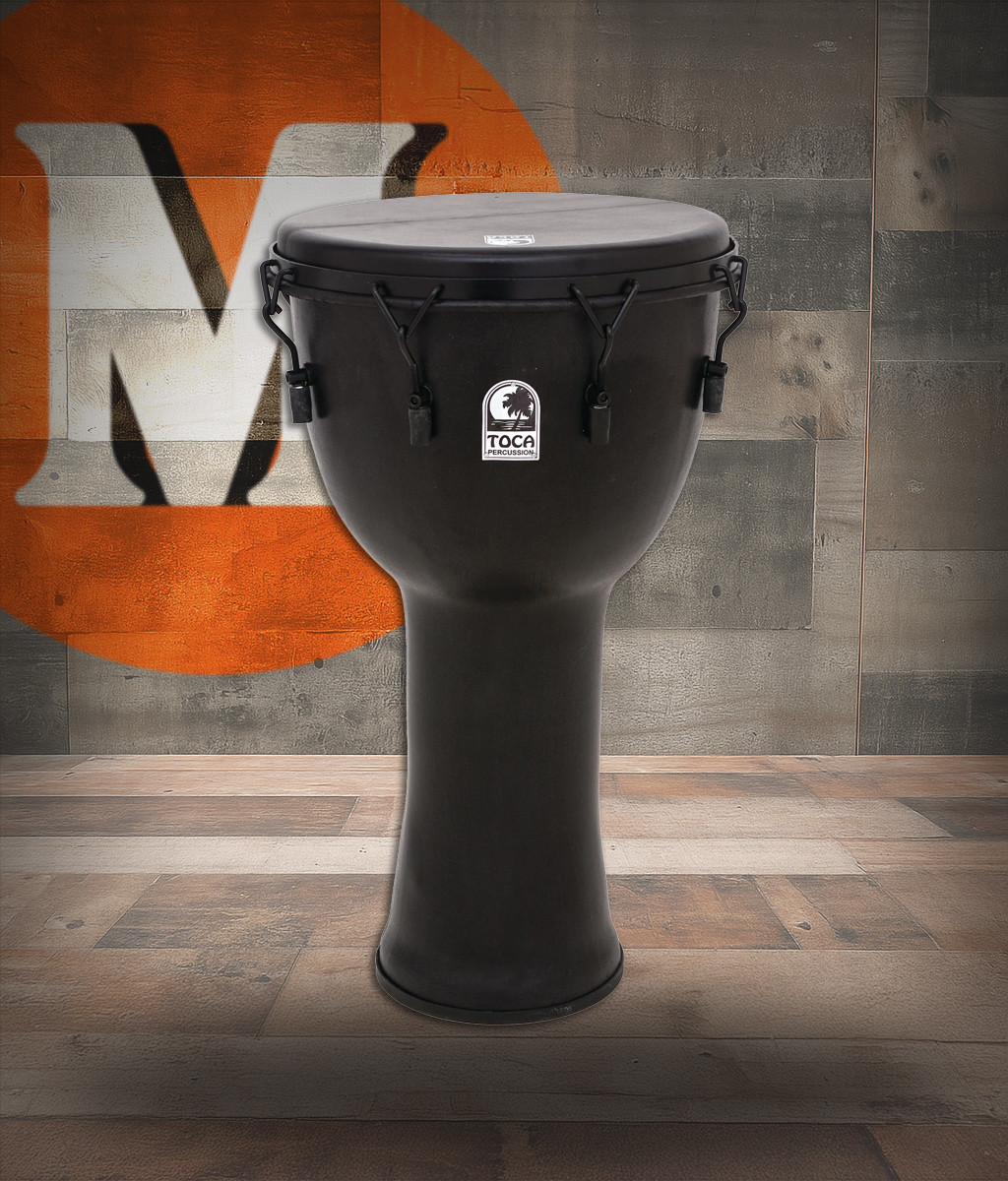 Toca Freestyle Mechanically Tuned Djembe, 14" - Black Mamba (SFDMX-14BMB) | Musician Madness