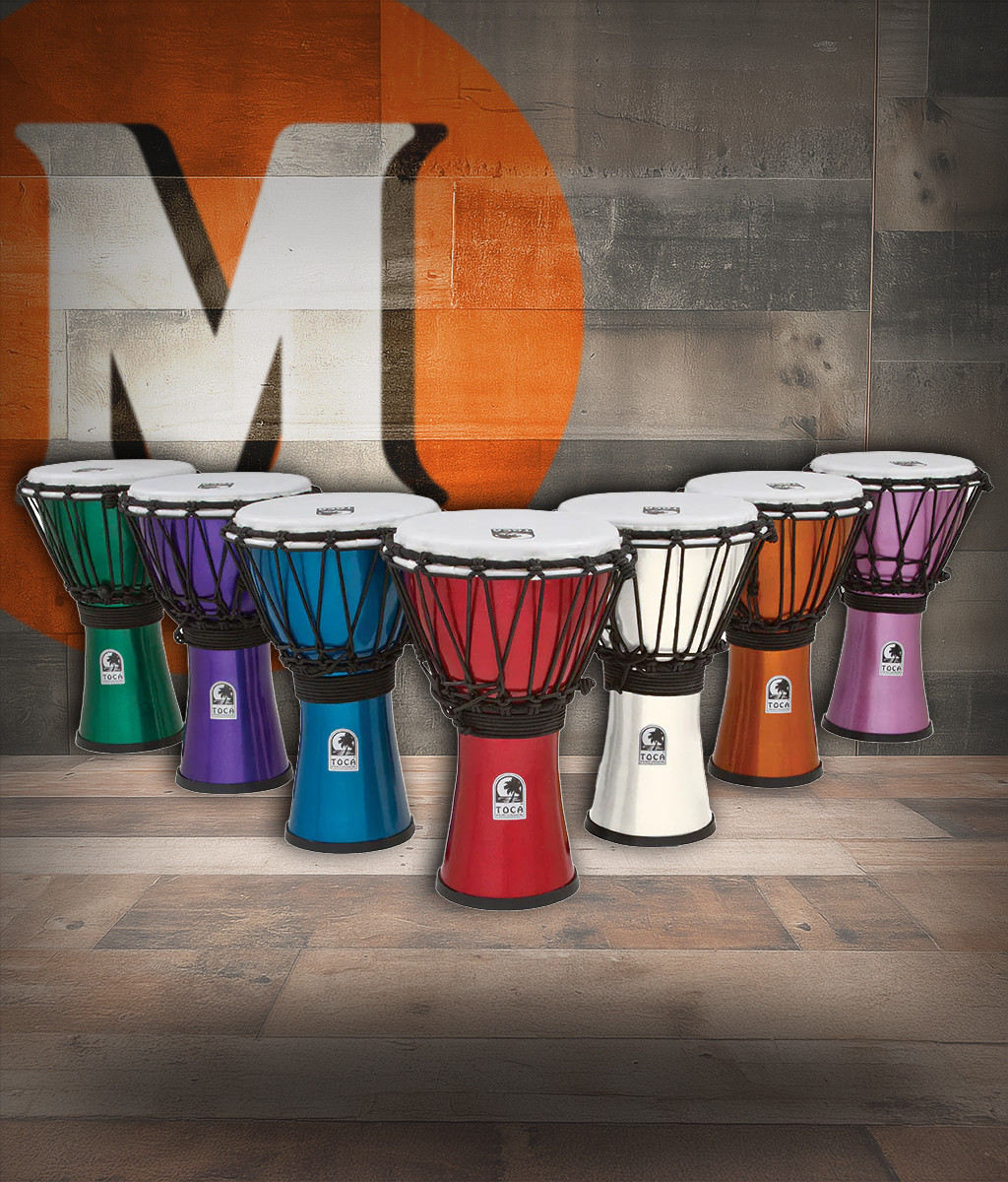Toca Freestyle Colorsound 7" Djembe - Set of 7 (TFCDJ-7MS) | Musician Madness