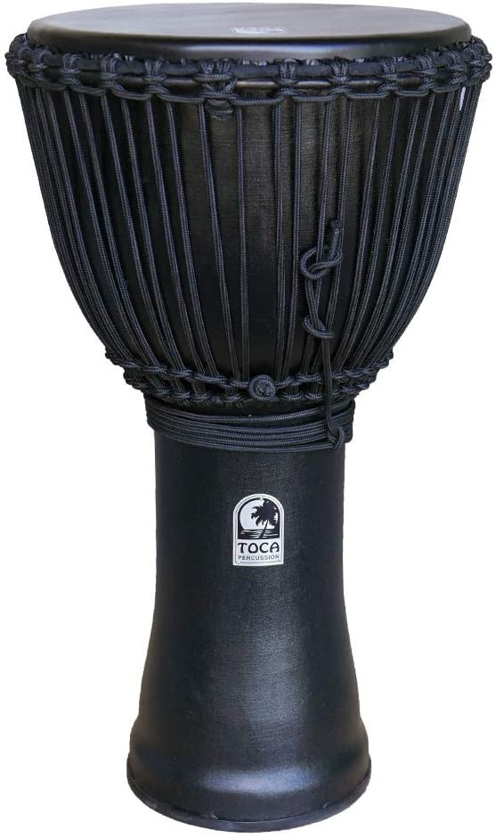 Toca Freestyle Mechanically Tuned Djembe, 10" - Black Mamba (SFDMX-10BM) | Musician Madness
