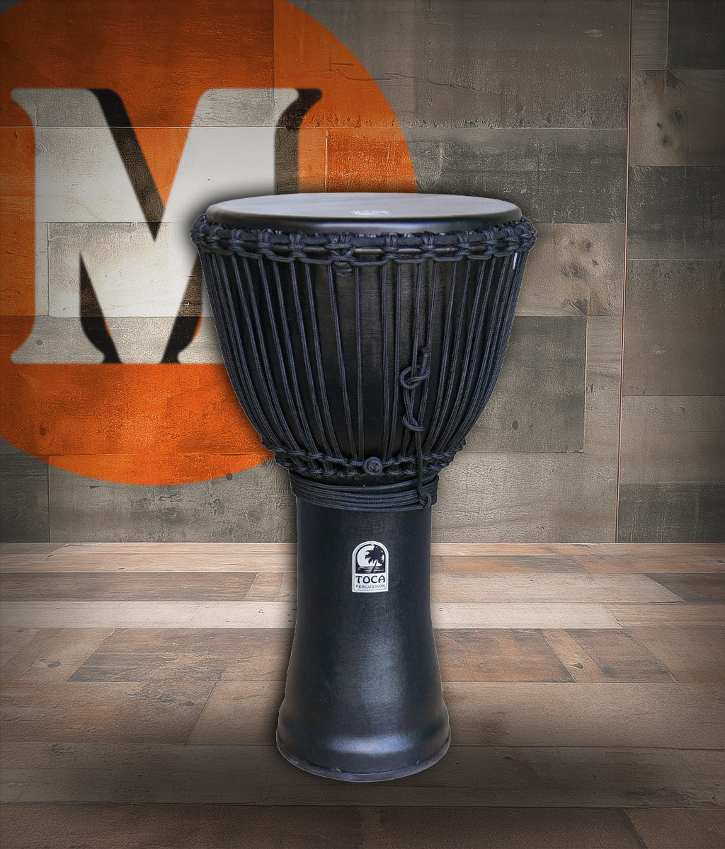 Toca Freestyle Mechanically Tuned Djembe, 10" - Black Mamba (SFDMX-10BM) | Musician Madness