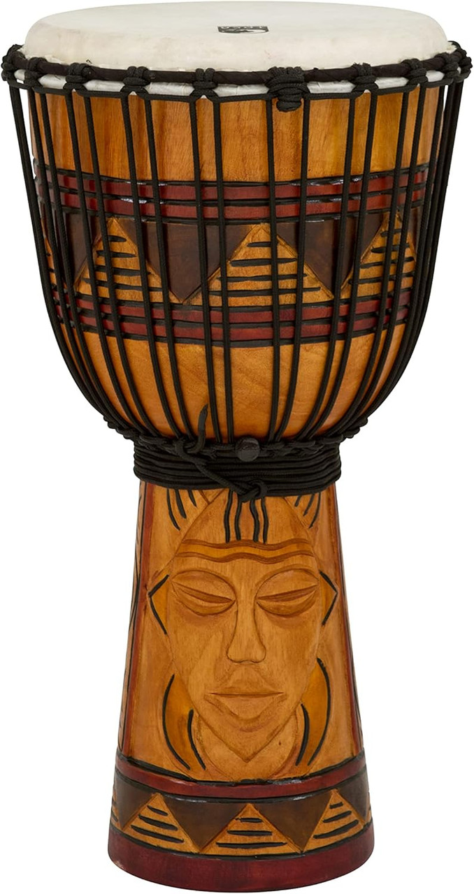 Toca Origins Wood Djembe, 10" - Tribal Mask (TODJ-10TM) | Musician Madness