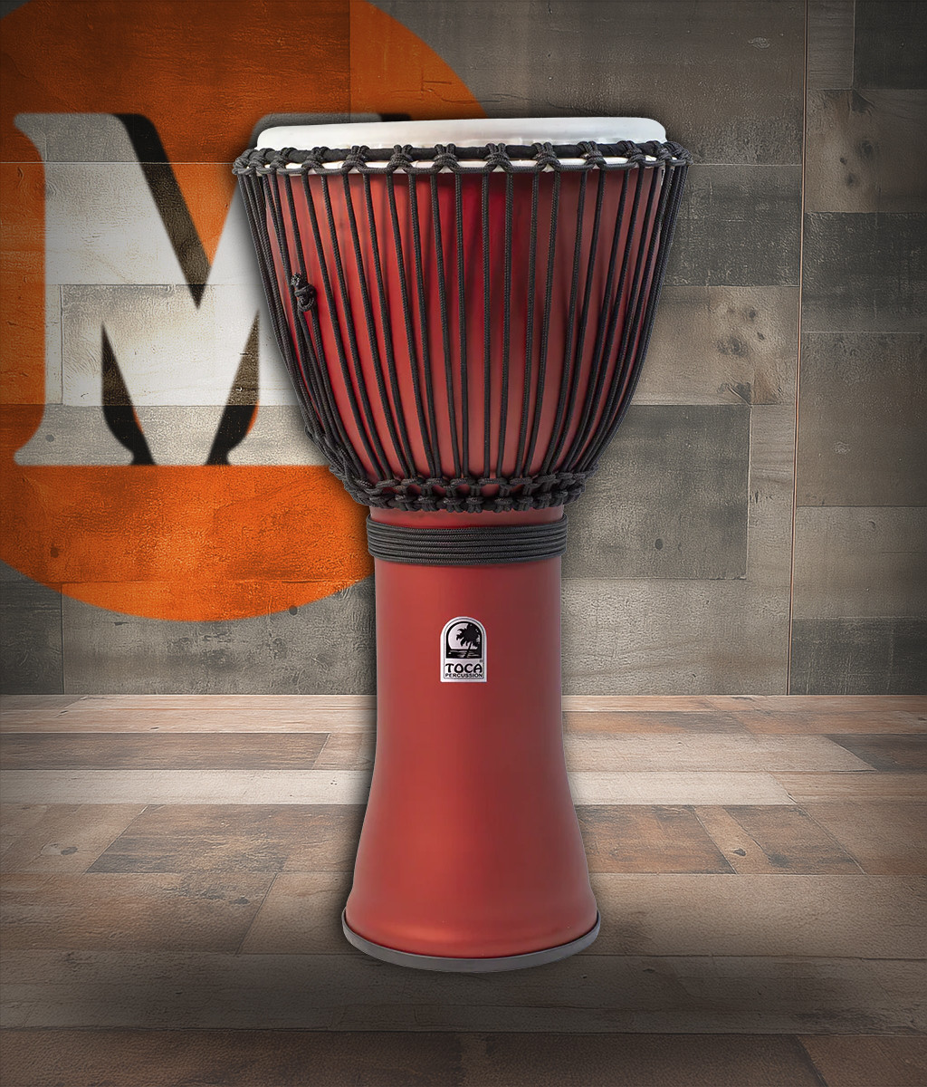 Toca Freestyle Rope-Tuned Djembe, 12" - Matte Racing Red (SFDJ-12RR) | Musician Madness