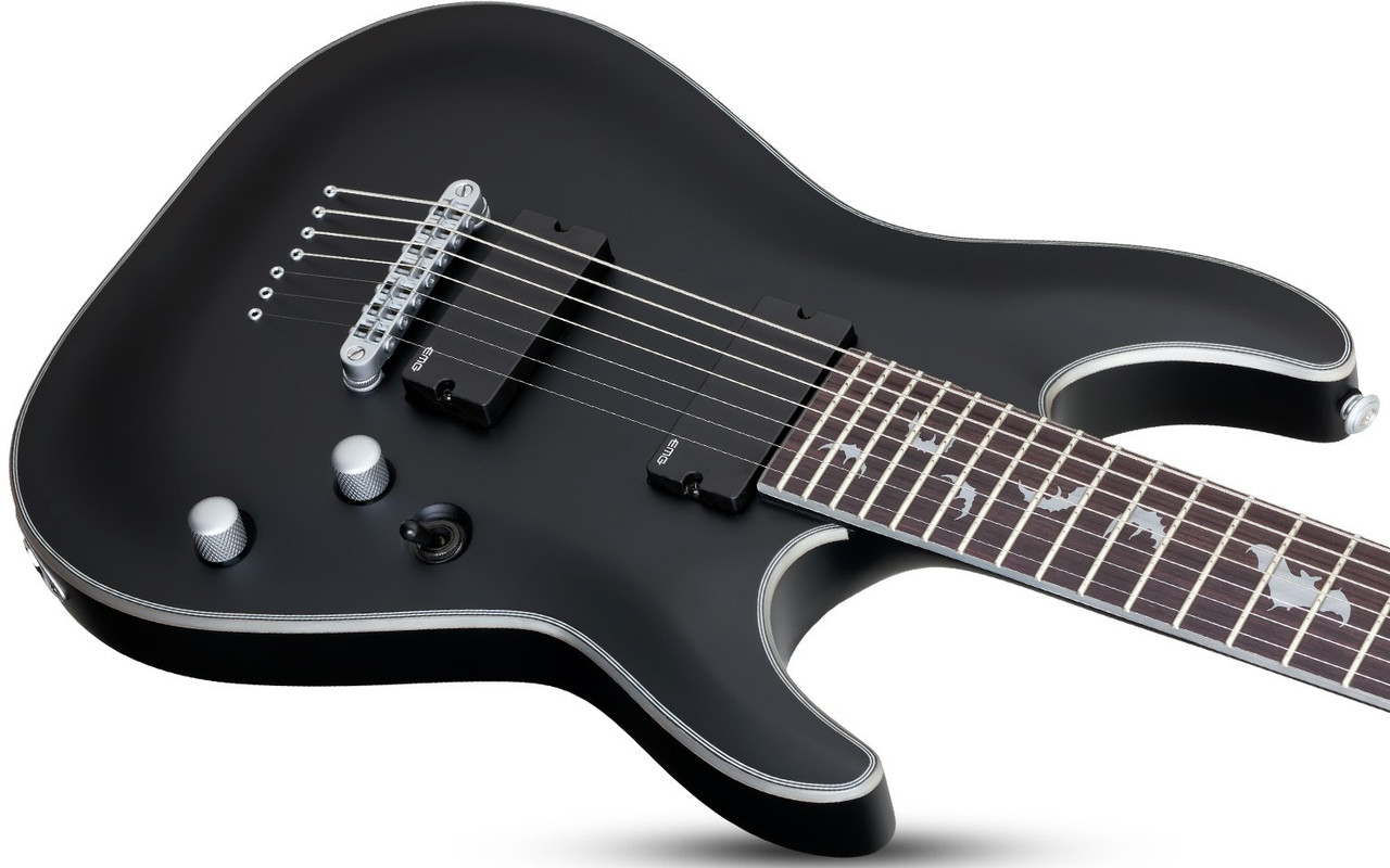Schecter Damien Platinum-7 - Satin Black (1185)